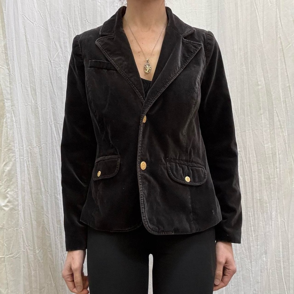 Old Navy Women's Black‎ Velvet Blazer